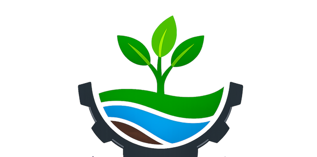 Logo de ASOCARCOL: planta germinando sobre suelo, agua y engranaje